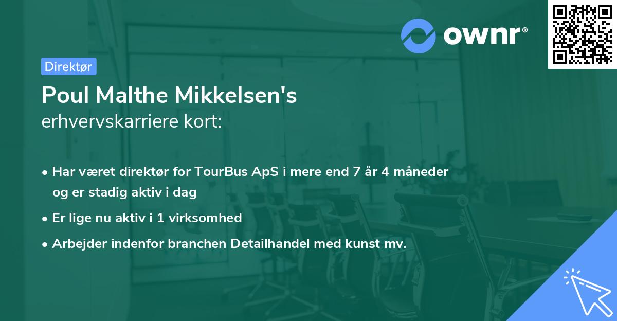 Poul Malthe Mikkelsen's erhvervskarriere kort