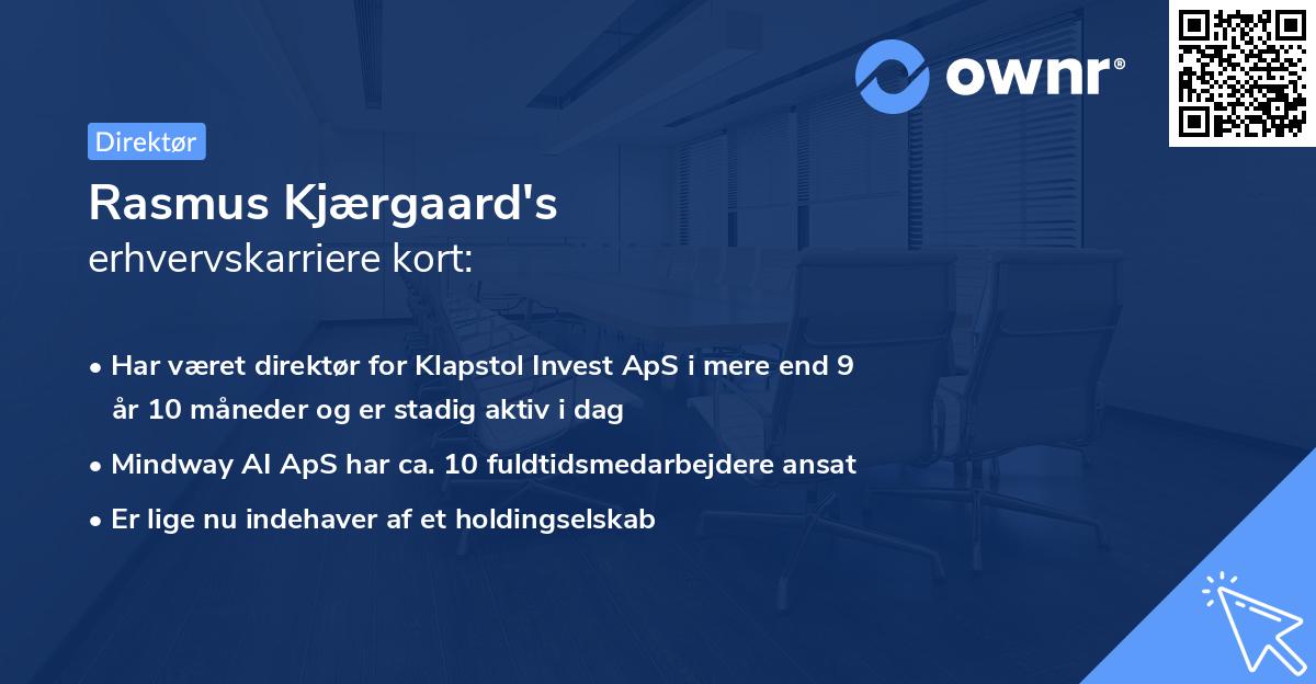 Rasmus Kjærgaard's erhvervskarriere kort