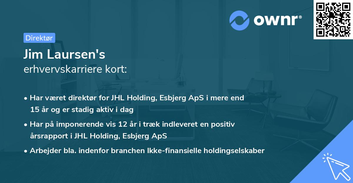 Jim Laursen's erhvervskarriere kort