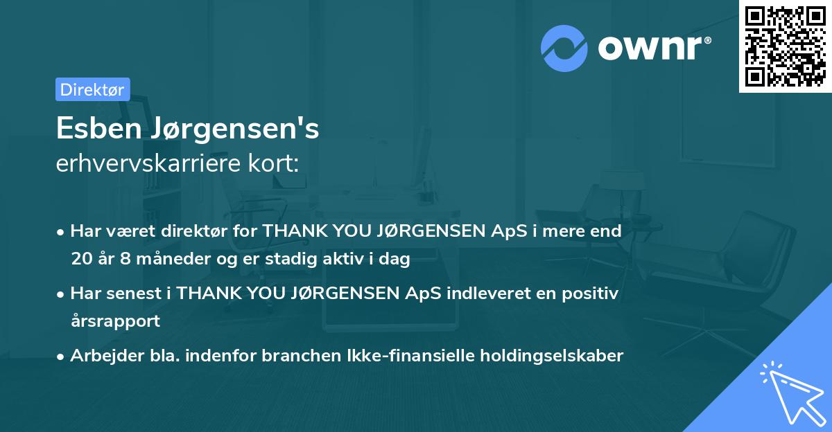 Esben Jørgensen's erhvervskarriere kort