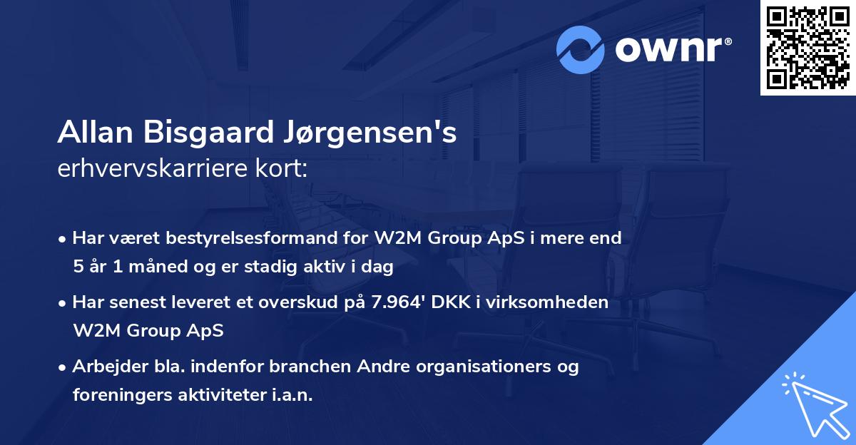 Allan Bisgaard Jørgensen's erhvervskarriere kort