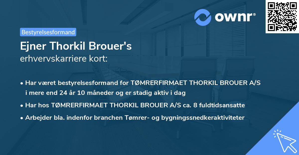 Ejner Thorkil Brouer's erhvervskarriere kort