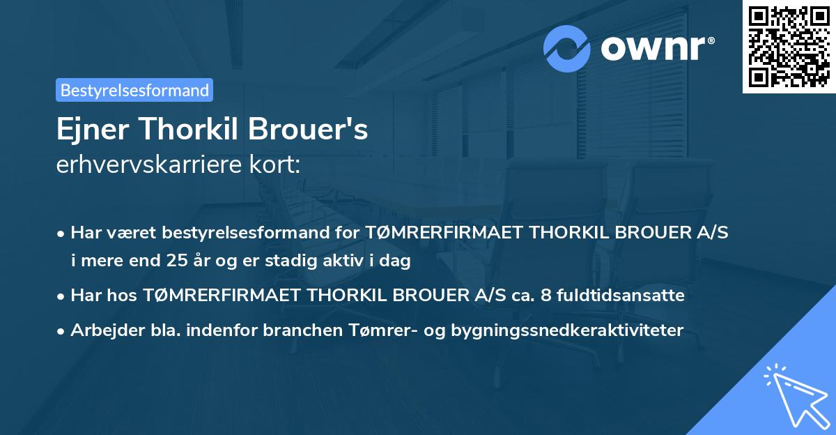 Ejner Thorkil Brouer's erhvervskarriere kort