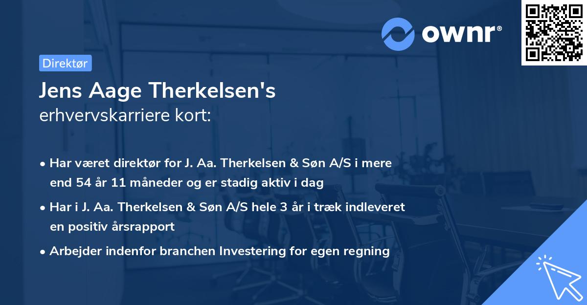 Jens Aage Therkelsen's erhvervskarriere kort