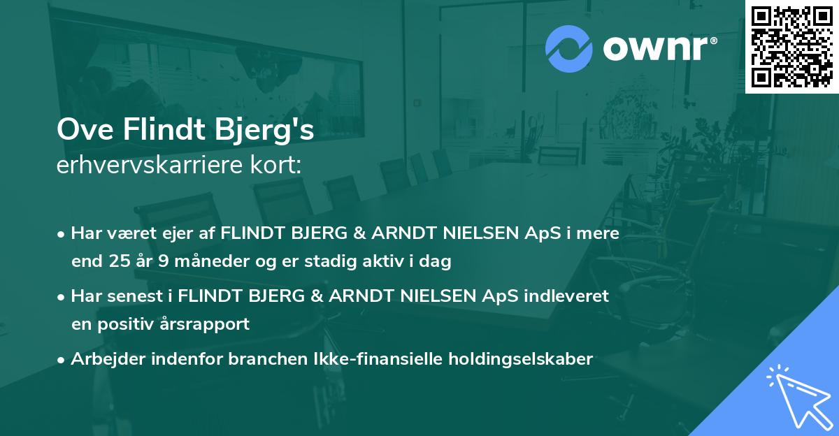 Ove Flindt Bjerg's erhvervskarriere kort
