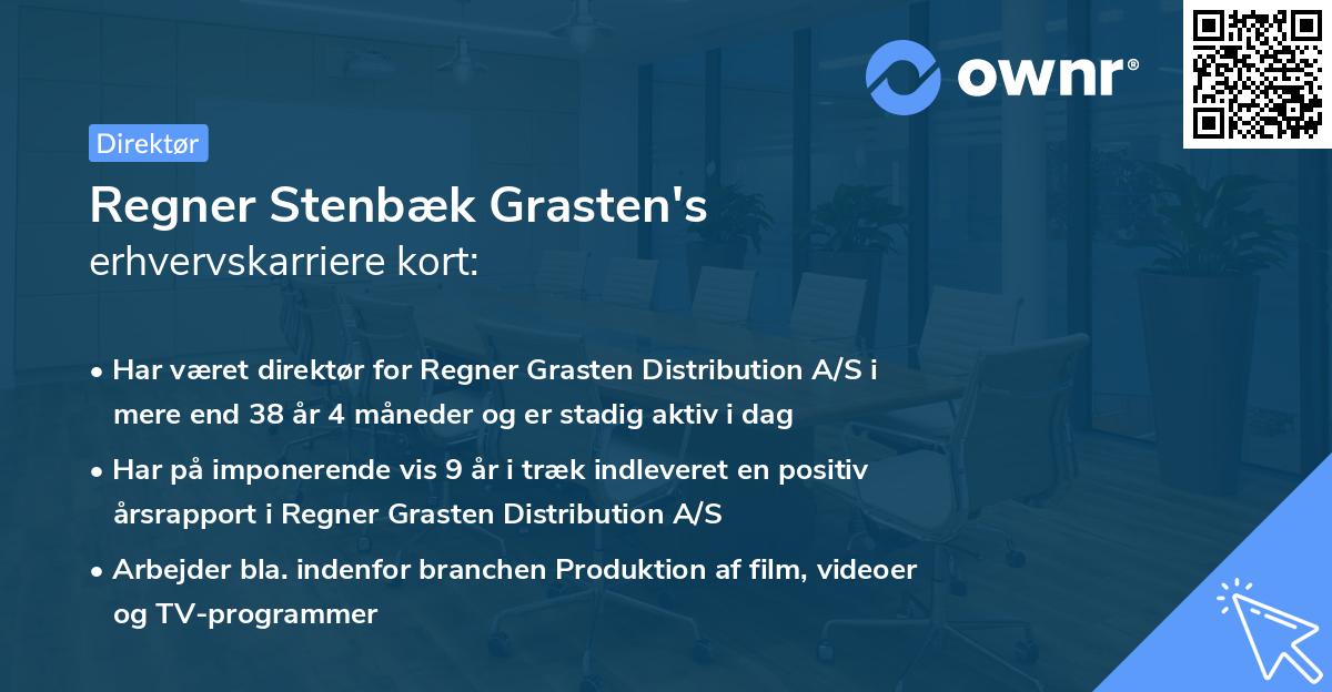 Regner Stenbæk Grasten's erhvervskarriere kort