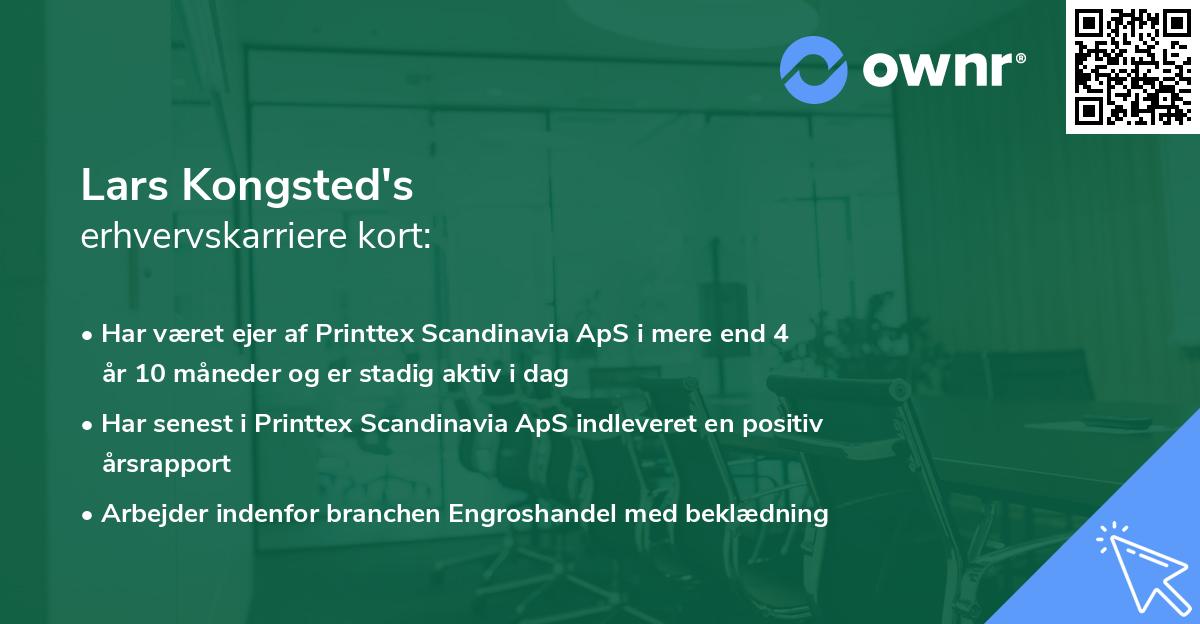 Lars Kongsted's erhvervskarriere kort
