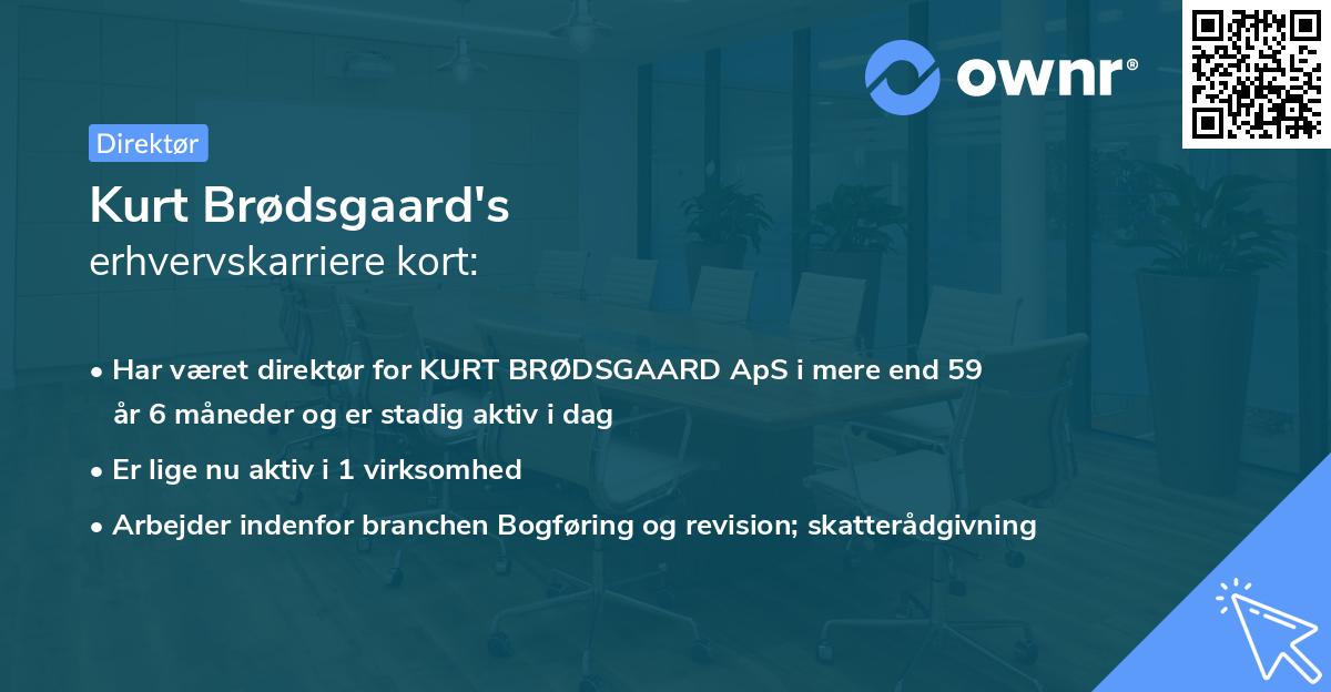 Kurt Brødsgaard's erhvervskarriere kort