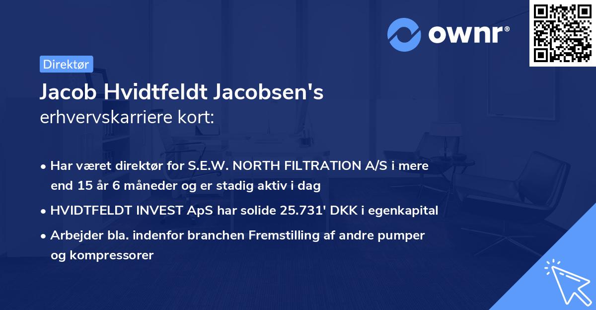 Jacob Hvidtfeldt Jacobsen's erhvervskarriere kort