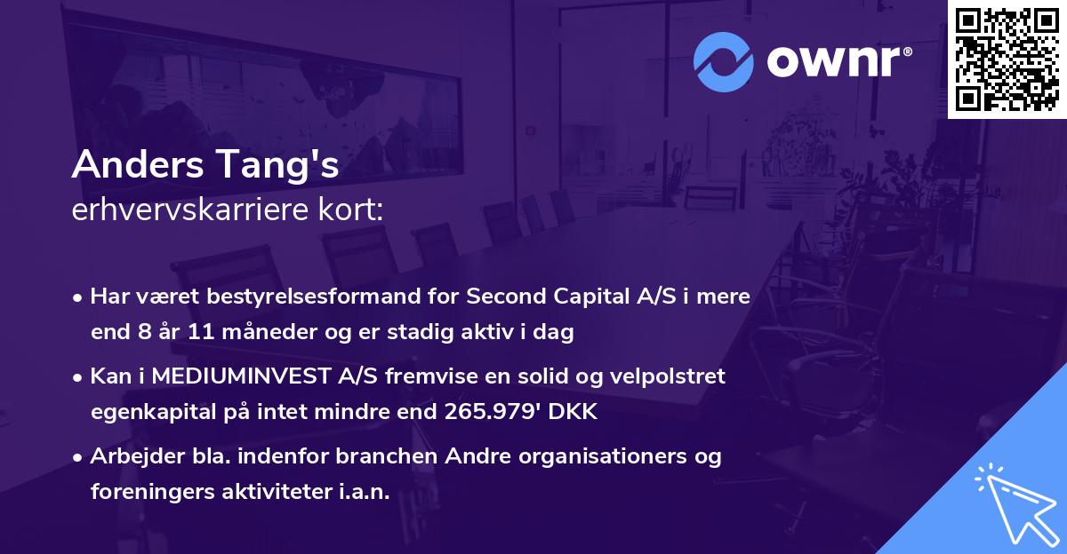 Anders Tang's erhvervskarriere kort
