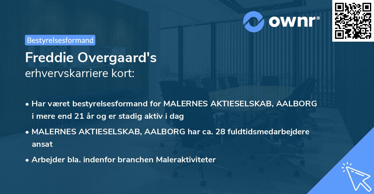 Freddie Overgaard's erhvervskarriere kort