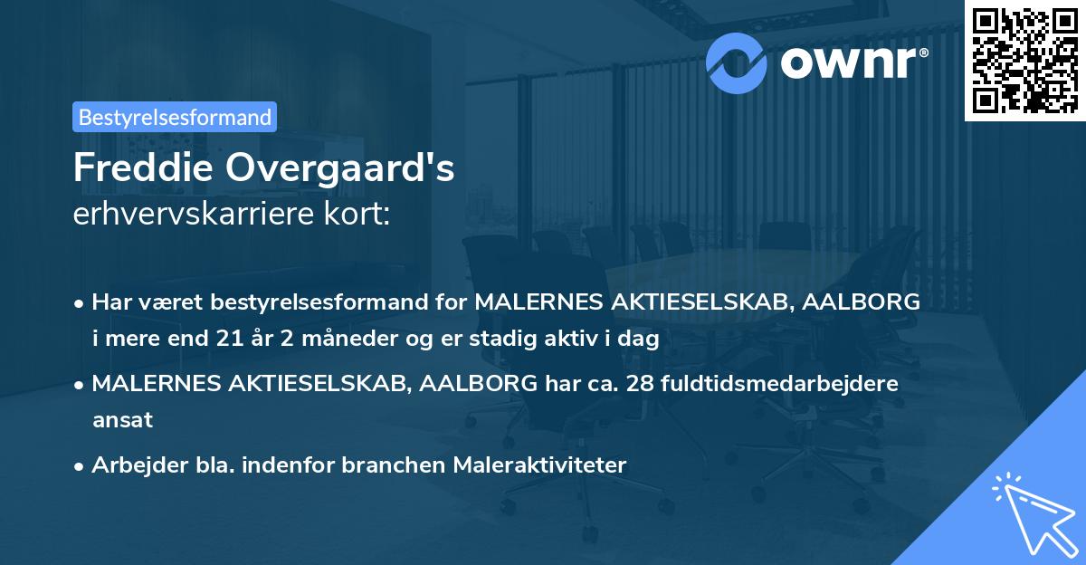 Freddie Overgaard's erhvervskarriere kort