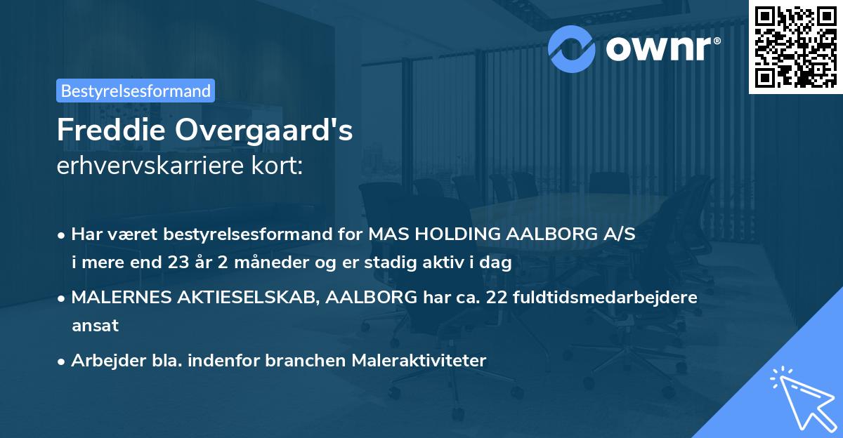 Freddie Overgaard's erhvervskarriere kort