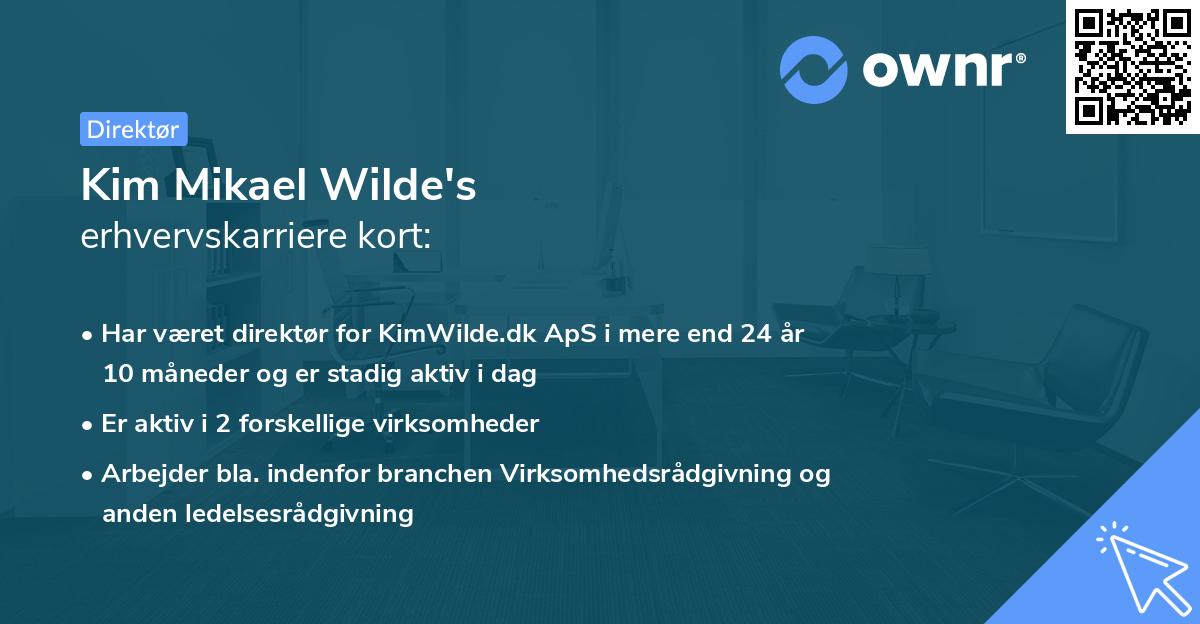 Kim Mikael Wilde's erhvervskarriere kort