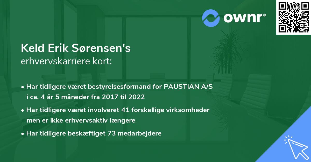 Keld Erik Sørensen's erhvervskarriere kort