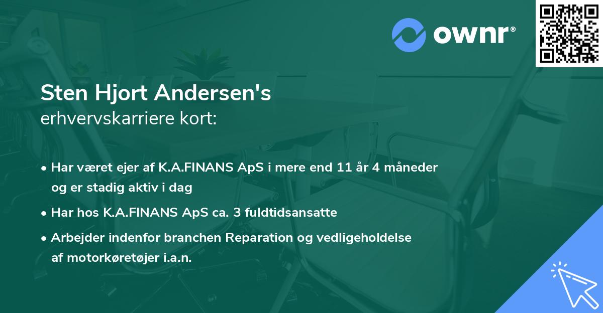 Sten Hjort Andersen's erhvervskarriere kort