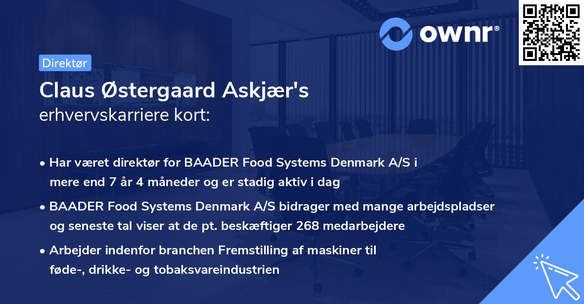 Claus Østergaard Askjær's erhvervskarriere kort