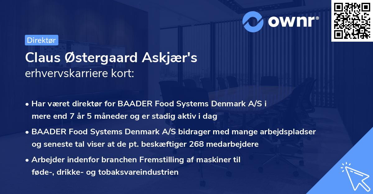 Claus Østergaard Askjær's erhvervskarriere kort