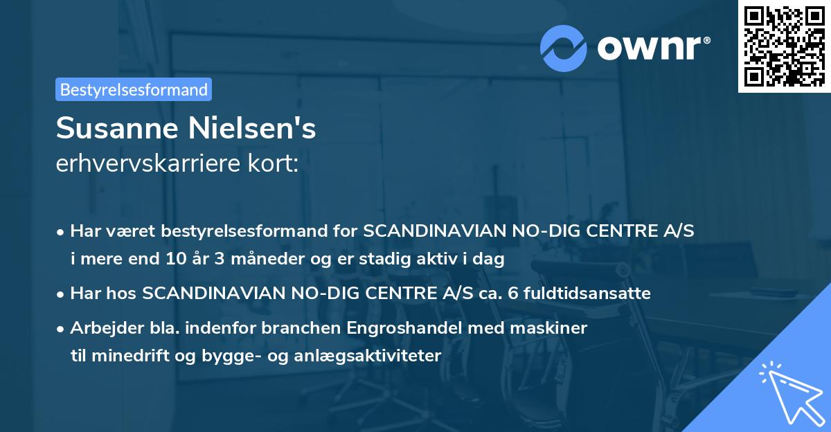 Susanne Nielsen's erhvervskarriere kort