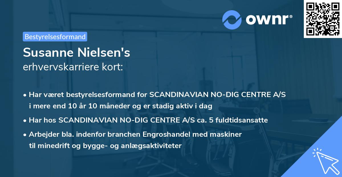 Susanne Nielsen's erhvervskarriere kort