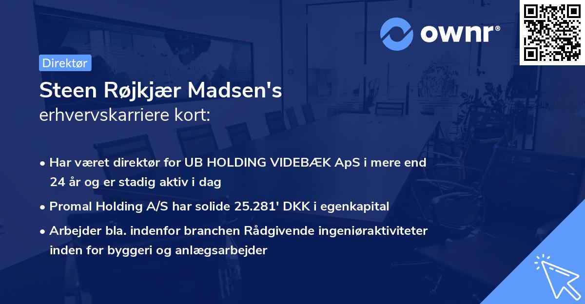 Steen Røjkjær Madsen's erhvervskarriere kort