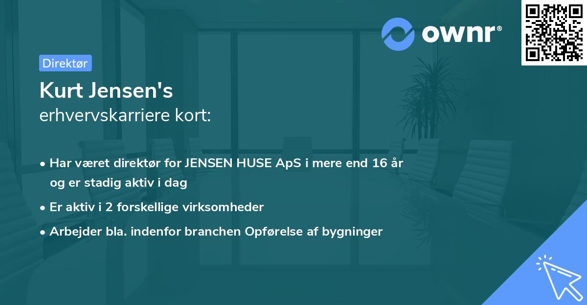 Kurt Jensen's erhvervskarriere kort