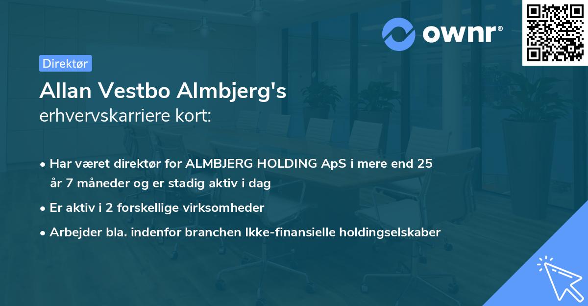 Allan Vestbo Almbjerg's erhvervskarriere kort