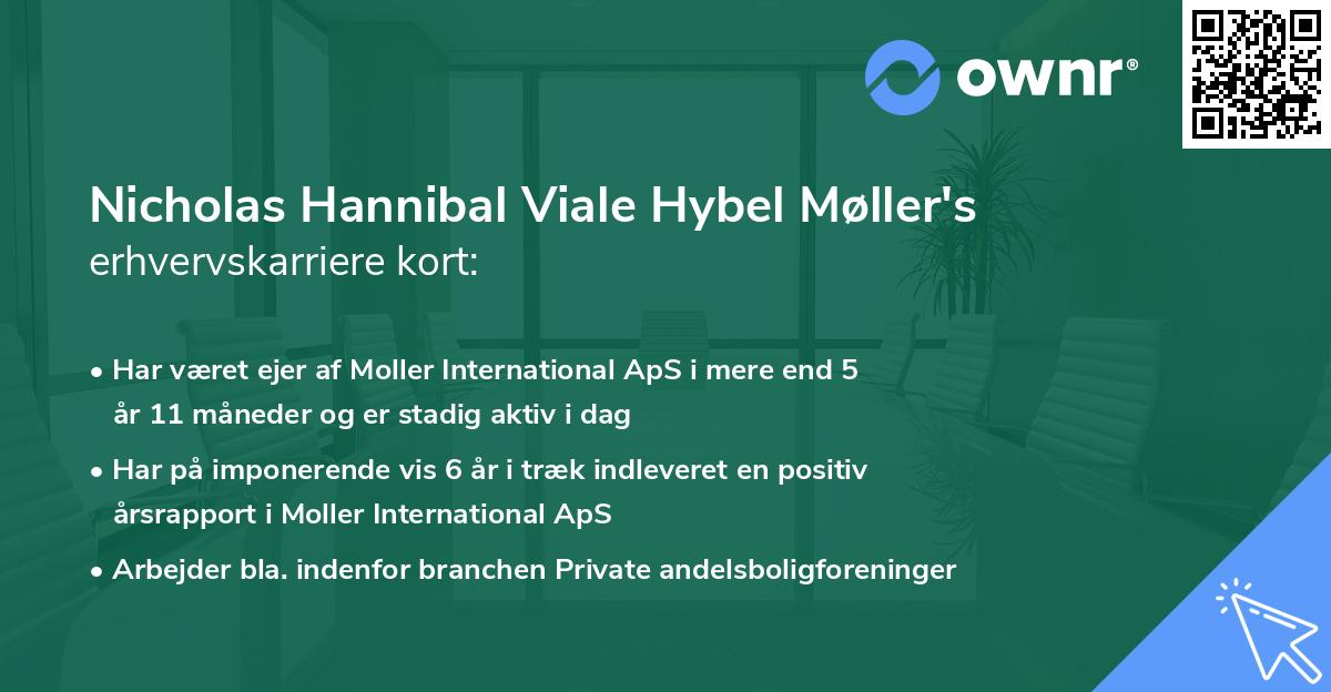 Nicholas Hannibal Viale Hybel Møller's erhvervskarriere kort