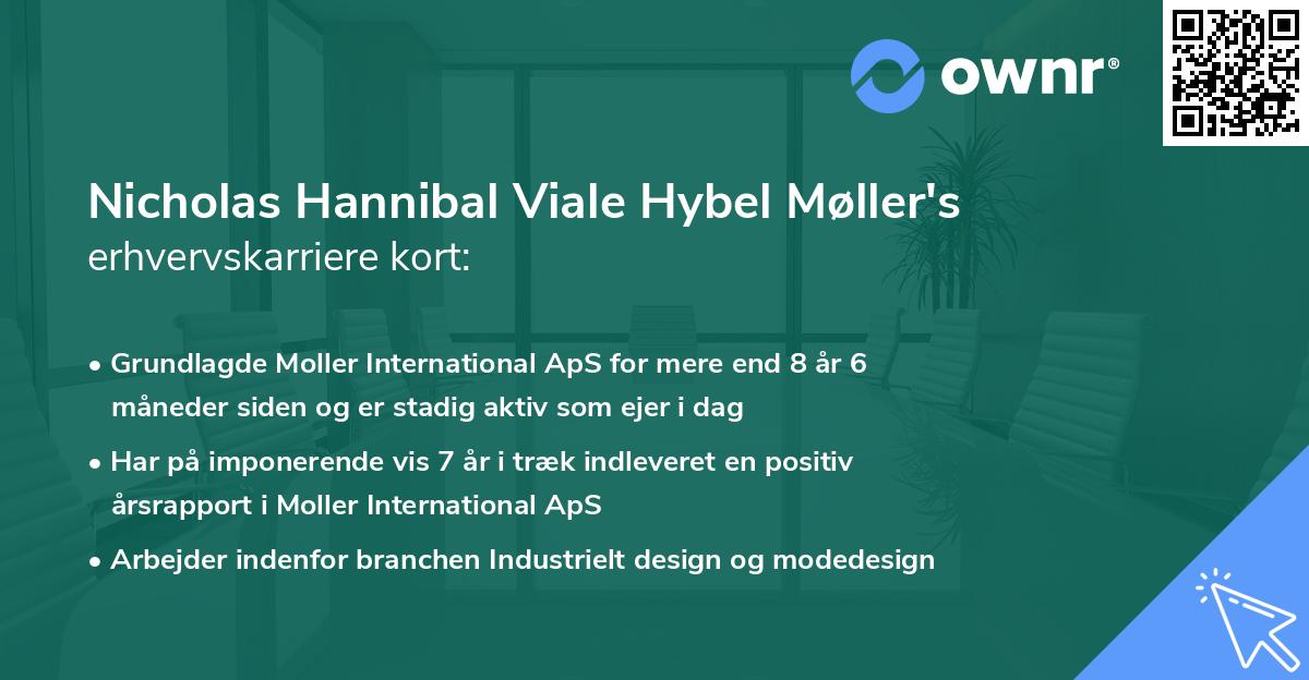 Nicholas Hannibal Viale Hybel Møller's erhvervskarriere kort