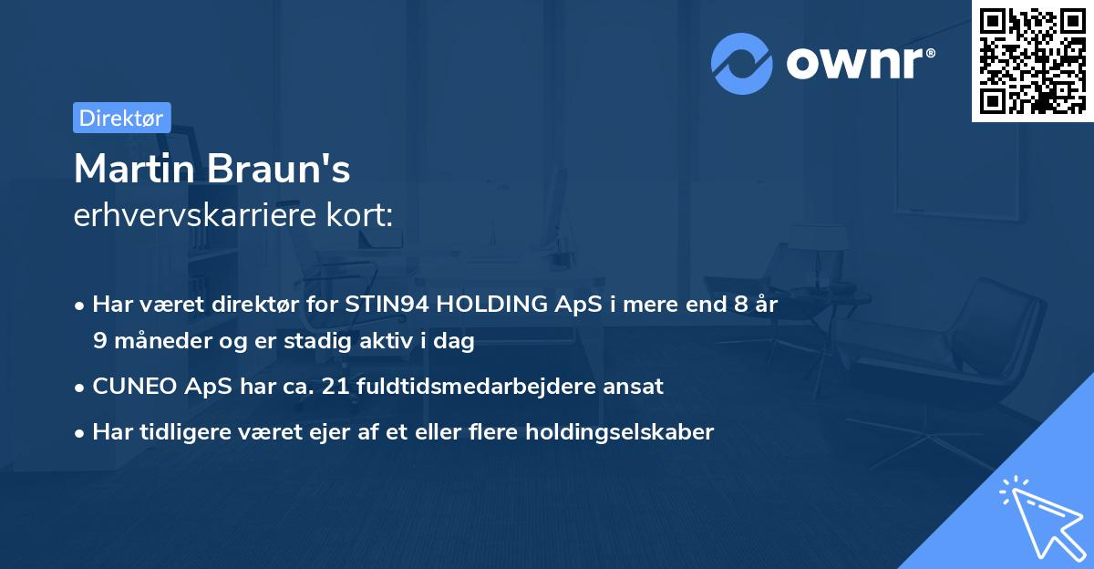 Martin Braun's erhvervskarriere kort