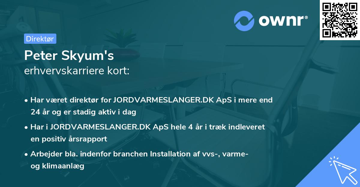 Peter Skyum's erhvervskarriere kort