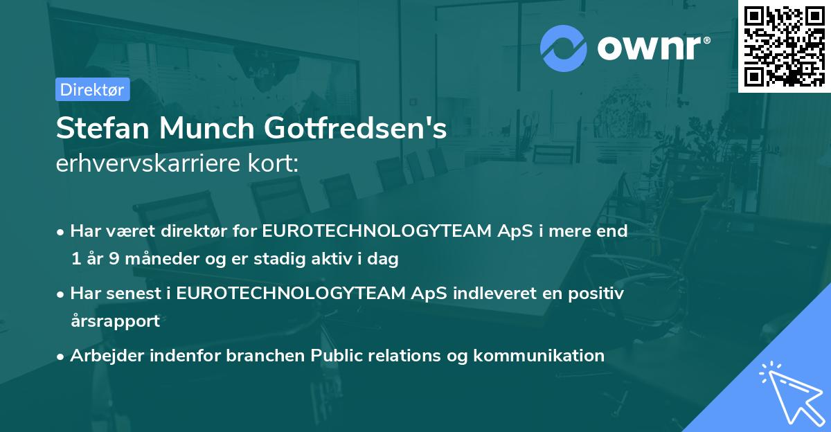 Stefan Munch Gotfredsen's erhvervskarriere kort