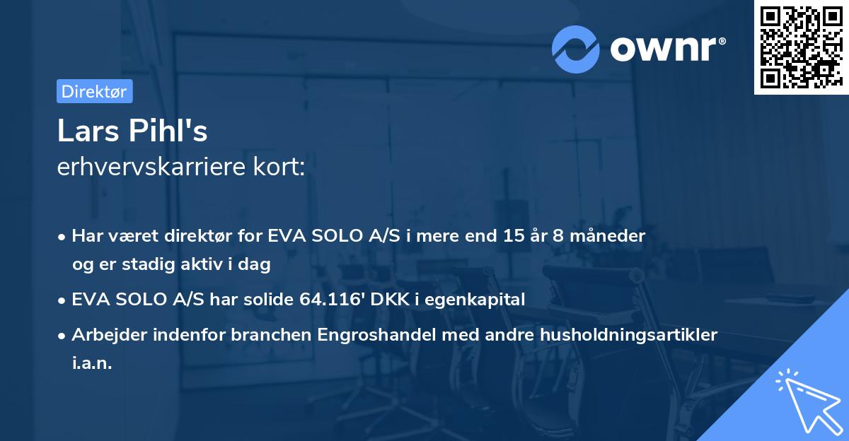 Lars Pihl's erhvervskarriere kort