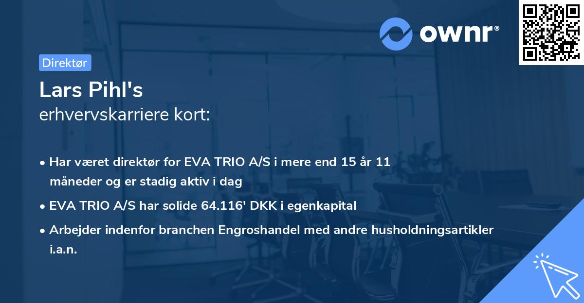 Lars Pihl's erhvervskarriere kort