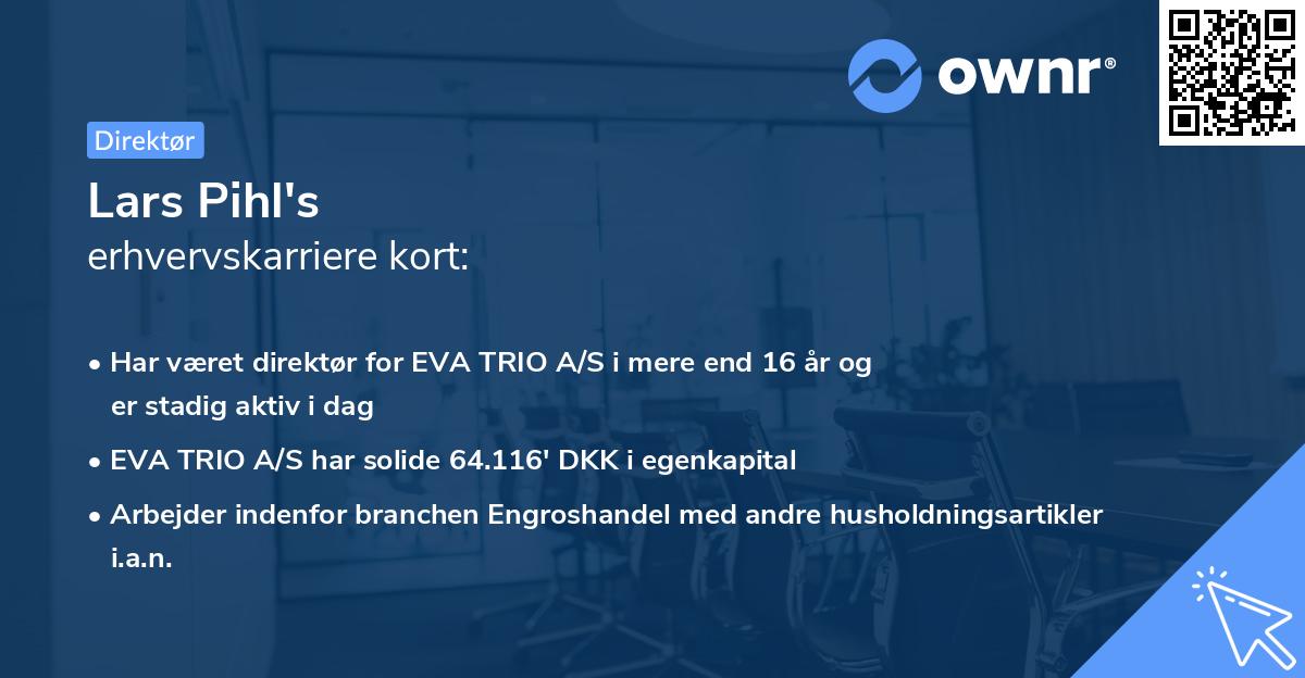 Lars Pihl's erhvervskarriere kort