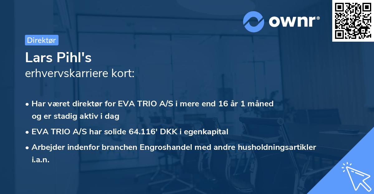 Lars Pihl's erhvervskarriere kort