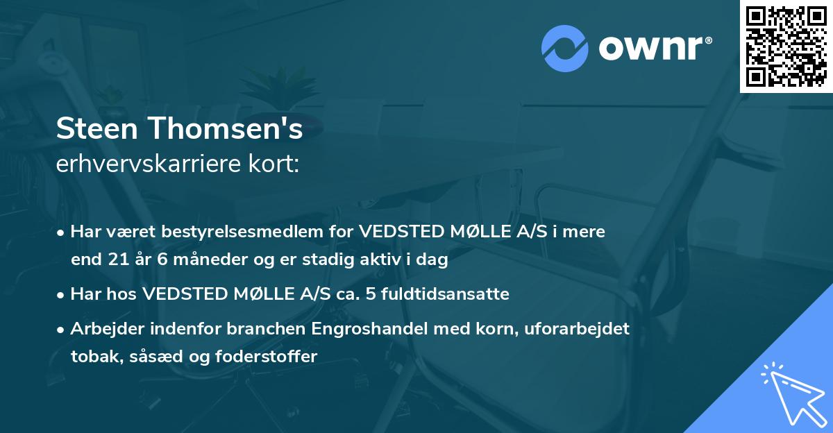 Steen Thomsen's erhvervskarriere kort