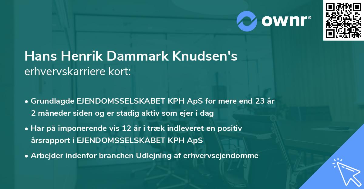 Hans Henrik Dammark Knudsen's erhvervskarriere kort