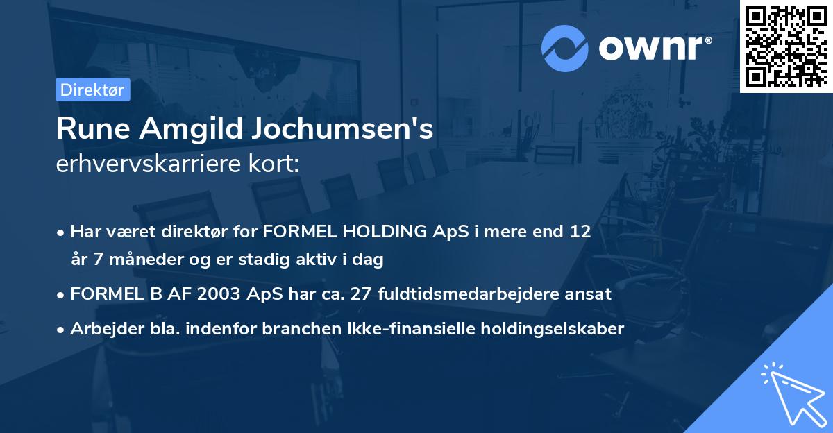 Rune Amgild Jochumsen's erhvervskarriere kort