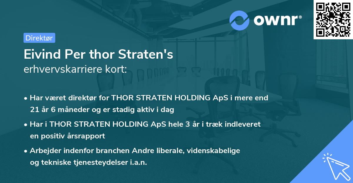 Eivind Per thor Straten's erhvervskarriere kort