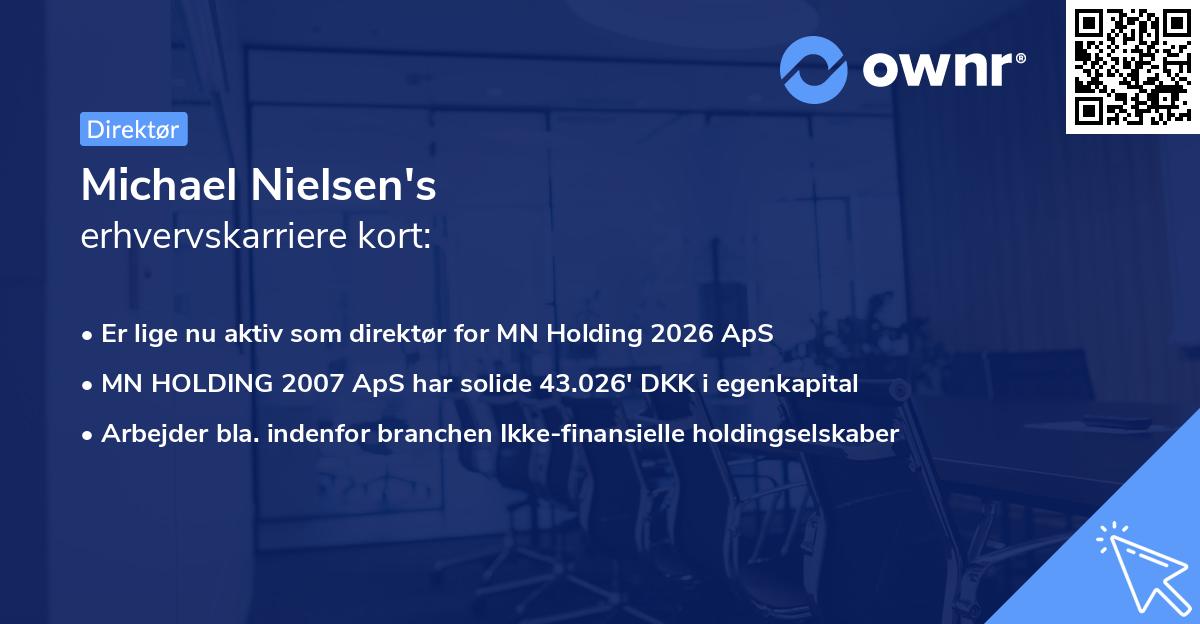 Michael Nielsen's erhvervskarriere kort