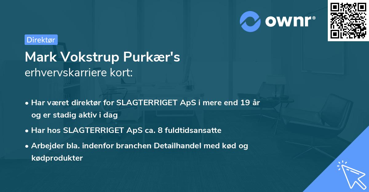 Mark Vokstrup Purkær's erhvervskarriere kort