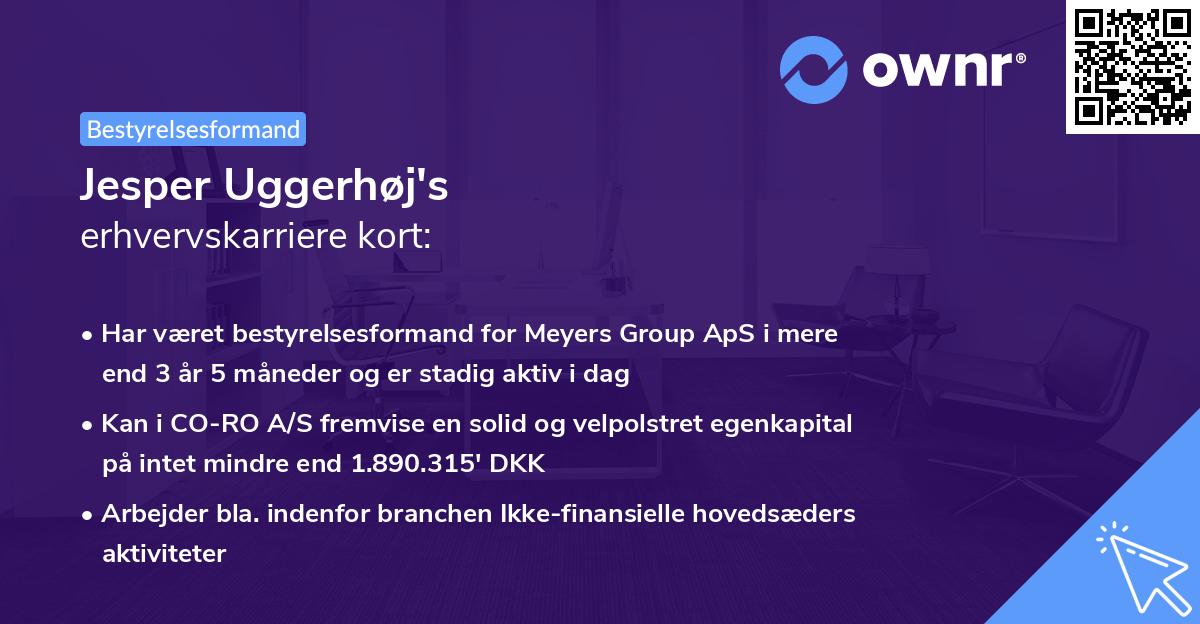 Jesper Uggerhøj's erhvervskarriere kort