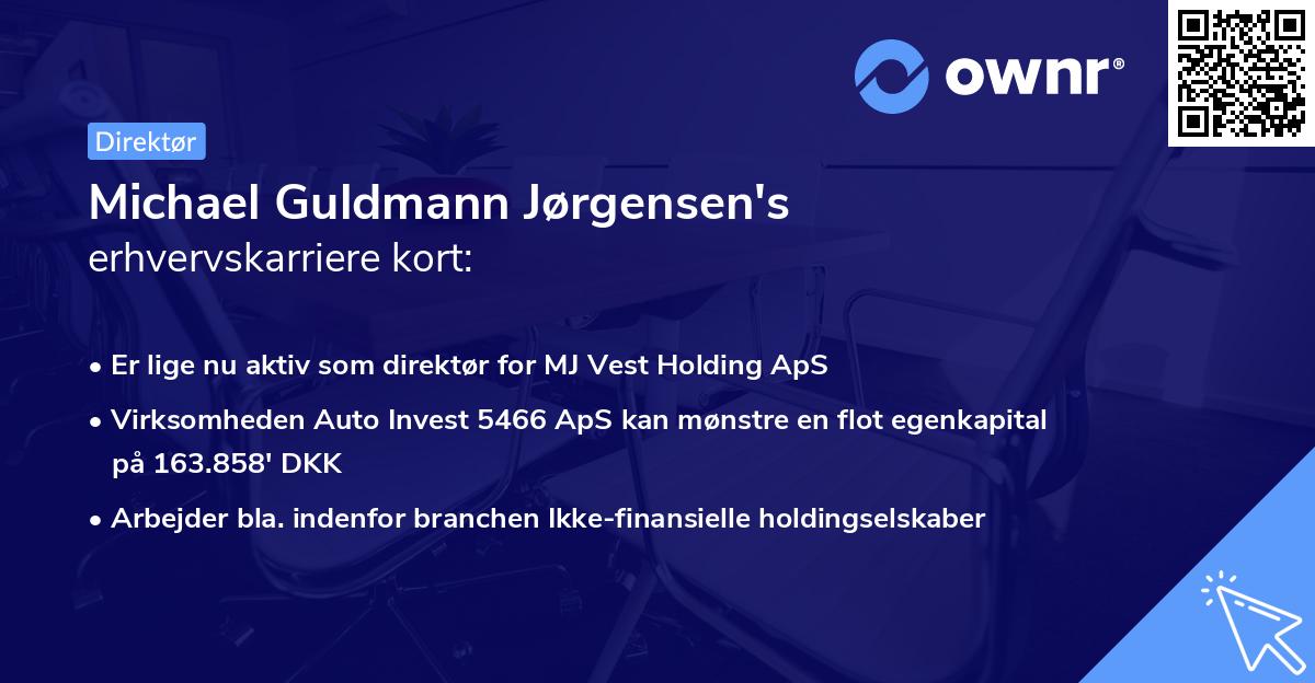 Michael Guldmann Jørgensen's erhvervskarriere kort
