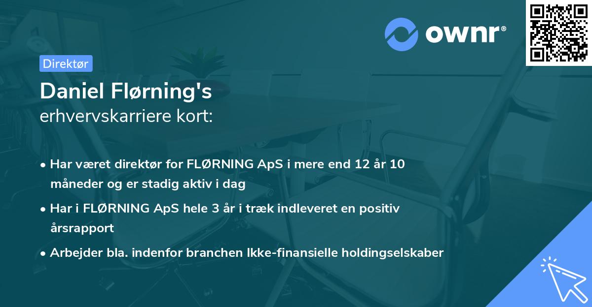 Daniel Flørning's erhvervskarriere kort