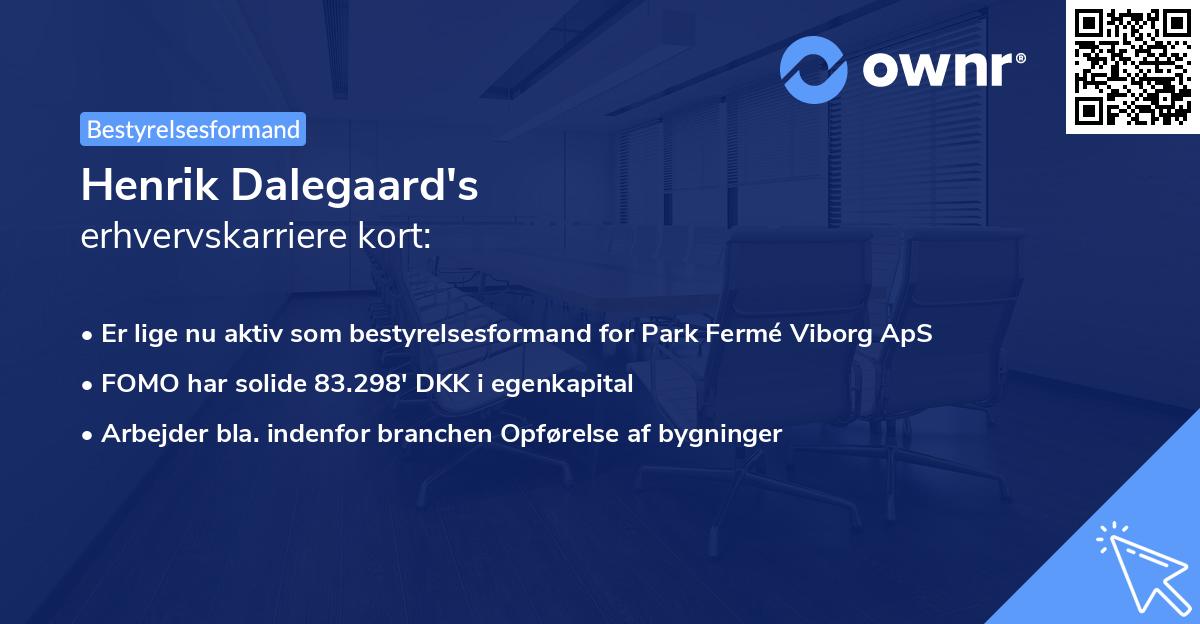 Henrik Dalegaard's erhvervskarriere kort