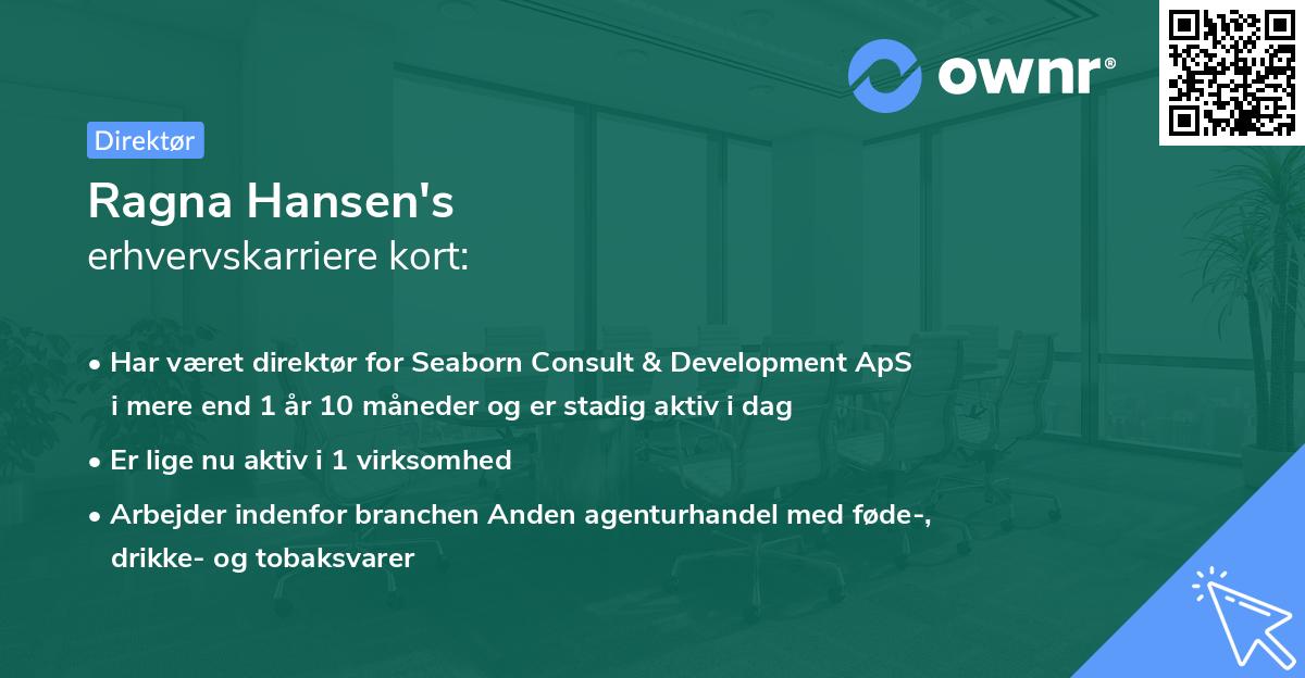 Ragna Hansen's erhvervskarriere kort