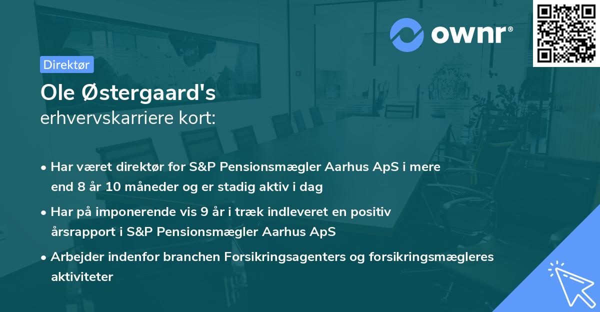 Ole Østergaard's erhvervskarriere kort