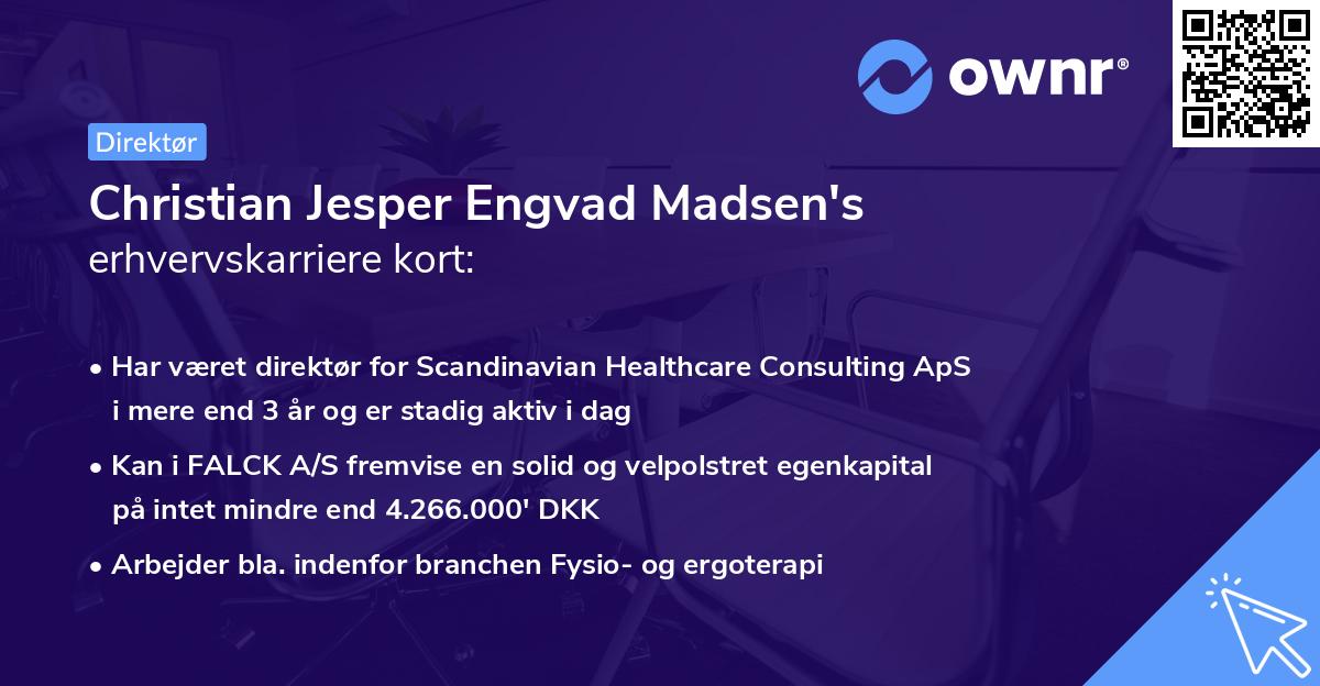 Christian Jesper Engvad Madsen's erhvervskarriere kort