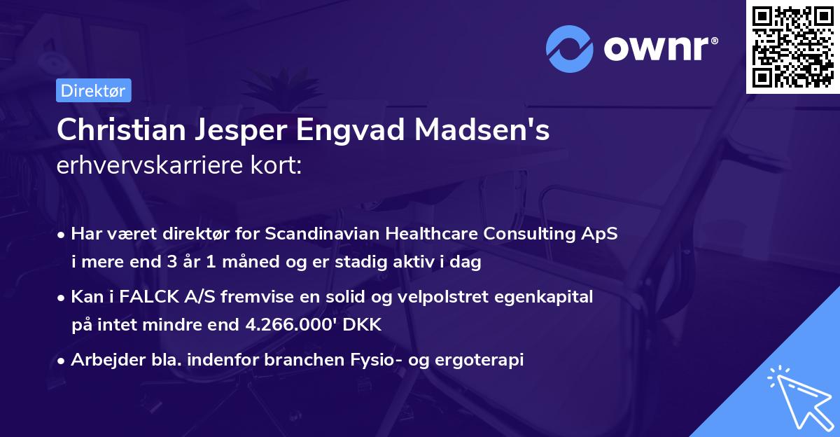 Christian Jesper Engvad Madsen's erhvervskarriere kort
